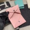 1721121425343 Hermes Card bag 3Q Rose Saiura Epsom Leather Silver Can hold 10 cards