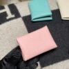 1721121425443 Hermes Card bag 3Q Rose Saiura Epsom Leather Silver Can hold 10 cards