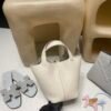 Picotin Lock Clemence Silver Hardware 18cm Full Handmade 10 Craie