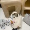 Picotin Lock Clemence Silver Hardware 18cm Full Handmade 10 Craie