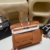 1721805714662 Hermes Birkin Cargo 25CM 2S Sesame Canvas/ Swift Leather Silver Hardware