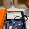 1722408085016 Hermes Epsom Kelly Doll Picto 73 Blue Saphir 89 Nior Crocodile skin Silver Hardware