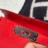 Hermes Kelly Cut 31CM Swift Leather S3 Rouge De Coeur Silver Hardware