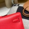 Hermes Kelly Cut 31CM Swift Leather S3 Rouge De Coeur Silver Hardware