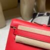 Hermes Kelly Cut 31CM Swift Leather S3 Rouge De Coeur Silver Hardware