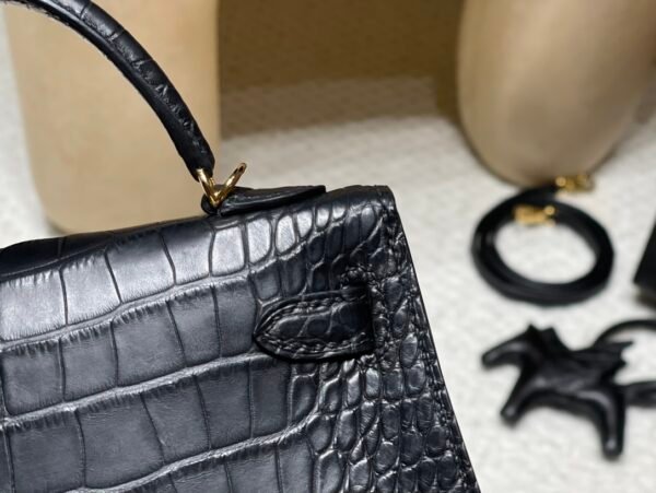 1723706818984 Mini kelly Matte Alligator 89 Nior Gold Hardware 19cm Full Handmade