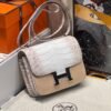 Hermès Constance 18CM Himalaya 01 Matter Crocodile Silver Hardware French Handmade
