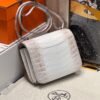 Hermès Constance 18CM Himalaya 01 Matter Crocodile Silver Hardware French Handmade
