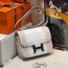 Hermès Constance 18CM Himalaya 01 Matter Crocodile Silver Hardware French Handmade