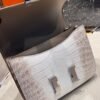 Hermès Constance 18CM Himalaya 01 Matter Crocodile Silver Hardware French Handmade