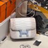 Hermès Constance 18CM Himalaya 01 Matter Crocodile Silver Hardware French Handmade