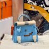 USA Los Angeles Kelly Dole Picto Epsom Leather 7N Celeste Silver Hardware