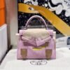 UK London Kelly Dole Picto Mauve Sylvester/Lime/Chai Special Order Epsom Silver Hardware