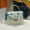 Toronto Canada Hermes OS Vert Fizz Kelly Dole Picto Epsom Leather Silver Hardware