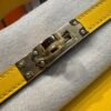 Milan Italy Hermes Kelly Pochette 22CM 9D Amber Swift Leather Gold Hardware