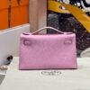 Hermes Kelly Pochette 22CM X9 Mauve Sylvester Swift Leather Rose Gold Hardware