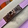 Hermes Kelly Pochette 22CM X9 Mauve Sylvester Swift Leather Rose Gold Hardware