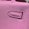 Hermes Kelly Pochette 22CM X9 Mauve Sylvester Swift Leather Rose Gold Hardware