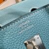 Women's Tote Birkin 25CM Bag D2 New Bleu Jean Togo Leather Silver Hardware
