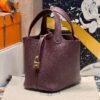 Hermes Picotin 18CM Clememce Leather 0G Rouge Sellier Full Handmade Gold Hardware