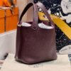 Hermes Picotin 18CM Clememce Leather 0G Rouge Sellier Full Handmade Gold Hardware