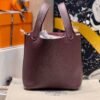Hermes Picotin 18CM Clememce Leather 0G Rouge Sellier Full Handmade Gold Hardware