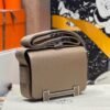 Full Handmade Hermes Geta Bags Chever Leather CK18 Etoupe Silver Hardware