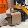 Full Handmade Hermes Geta Bags Chever Leather CK18 Etoupe Silver Hardware