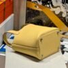 Luxury Hermes Picotin 18CM Bag Clememce Leather 1Z Jaune Poussin Silver Hardware Luxury Hermes Picotin 18CM Bag Clememce Leather 1Z Jaune Poussin Silver Hardware