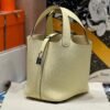 Hermes Picotin 18CM Bag Image I8 Jaune Milton Clememce Leather Silver Hardware Hermes Picotin 18CM Bag Image I8 Jaune Milton Clememce Leather Silver Hardware