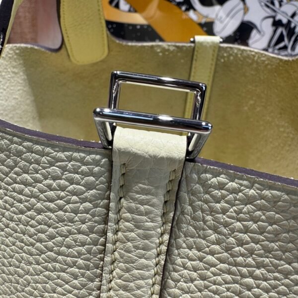 Hermes Picotin 18CM Bag Image I8 Jaune Milton Clememce Leather Silver Hardware Hermes Picotin 18CM Bag Image I8 Jaune Milton Clememce Leather Silver Hardware