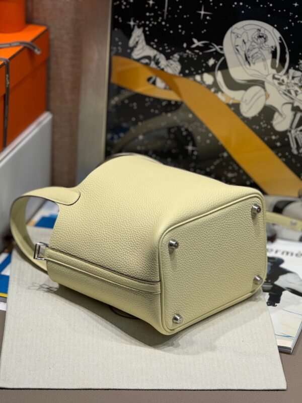 Hermes Picotin 18CM Bag Image I8 Jaune Milton Clememce Leather Silver Hardware Hermes Picotin 18CM Bag Image I8 Jaune Milton Clememce Leather Silver Hardware