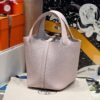 Hermes Picotin Clememce Leather 09 Mauve Pale Silver Hardware 18CM Full Handmade Hermes Picotin Clememce Leather 09 Mauve Pale Silver Hardware 18CM Full Handmade