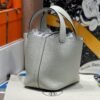 Hermes Picotin TC Leather 0V Gris Ciment Silver Hardware 18CM Full Handmade