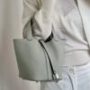 Hermes Picotin TC Leather 0V Gris Ciment Silver Hardware 18CM Full Handmade