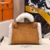 Hermes Mini Kelly Bag Swift & Chamois CK37 Gold 19CM Silver Hardware Full Handmade Hermes Mini Kelly Bag Swift & Chamois CK37 Gold 19CM Silver Hardware Full Handmade