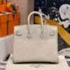 Hermes Birkin 25CM Price CK10 Craie Togo Leather Silver Hardware Full Handmade