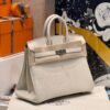 Hermes Birkin 25CM Price CK10 Craie Togo Leather Silver Hardware Full Handmade