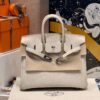 Hermes Birkin 25CM Price CK10 Craie Togo Leather Silver Hardware Full Handmade