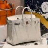 Hermes Birkin 25CM Price CK10 Craie Togo Leather Silver Hardware Full Handmade