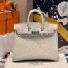 Hermes Birkin 25CM Price CK10 Craie Togo Leather Silver Hardware Full Handmade