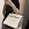 Hermes Birkin 25CM Price CK10 Craie Togo Leather Silver Hardware Full Handmade