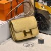 img_2831 Hermes Constance 18CM Women's Bag 9Y Chever Leather Gold Hardware Full Handmade
