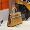 img_2853 Hermes Mini Kelly 9Y Chever Leather 19CM Gold Hardware Full Handmade