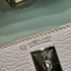 Mini Kelly ll Mauve Pale / Pearl grey So Handmade Silver Hardware French Handmade Perfect Quality