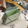 Kelly 25CM OS Vert Fizz Epsom Leather Silver Hardware French Handmade Perfect Quality