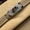 Kelly 25CM CK18 Etoupe Epsom Leather Silver Hardware French Handmade Perfect Quality