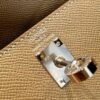 Kelly 25CM CK18 Etoupe Epsom Leather Silver Hardware French Handmade Perfect Quality