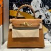 Kelly 25CM CK37 Gold Epsom Leather Gold Hardware French Handmade Perfect Quality
