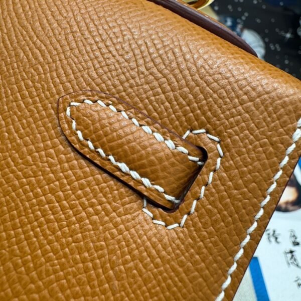 Kelly 25CM CK37 Gold Epsom Leather Gold Hardware French Handmade Perfect Quality